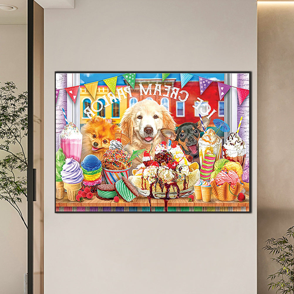 Puppy Daily - Full Round Drill Diamond Painting 70*50cm