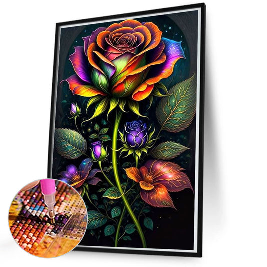 Red Rose - Full Round Drill Diamond Painting 50*75cm