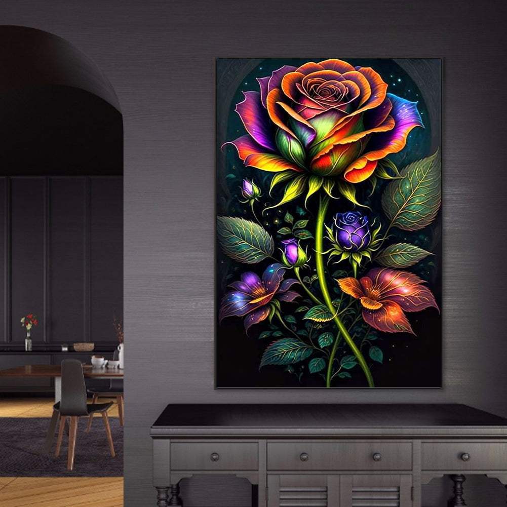Red Rose - Full Round Drill Diamond Painting 50*75cm