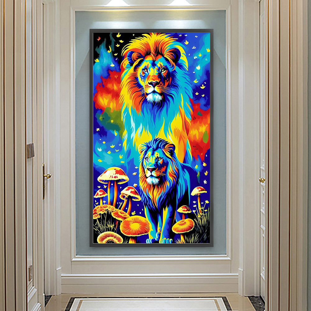 Lion King - Full Round Drill Diamond Painting 40*70CM