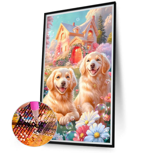 Dog - Full Round Drill Diamond Painting 40*70CM