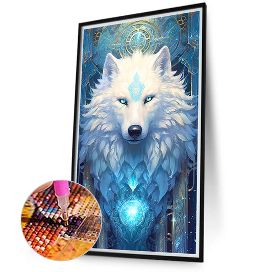 White Wolf - Full Round Drill Diamond Painting 40*70CM