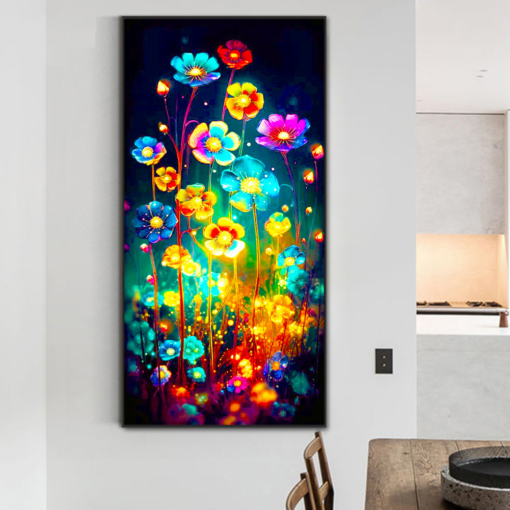 Fluorescent Flower - Full Round Drill Diamond Painting 40*80CM
