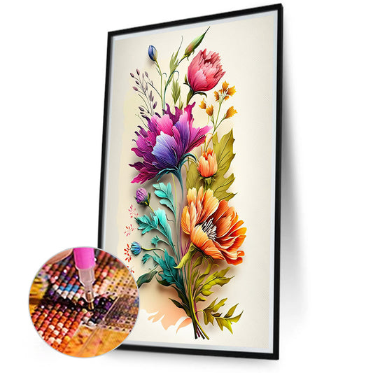 Watercolor Bouquet - Full Round Drill Diamond Painting 40*70CM