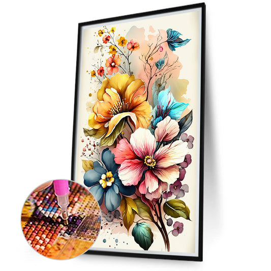 Watercolor Bouquet - Full Round Drill Diamond Painting 40*70CM
