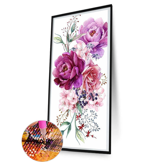 Rose Flower - Full Round Drill Diamond Painting 40*80CM