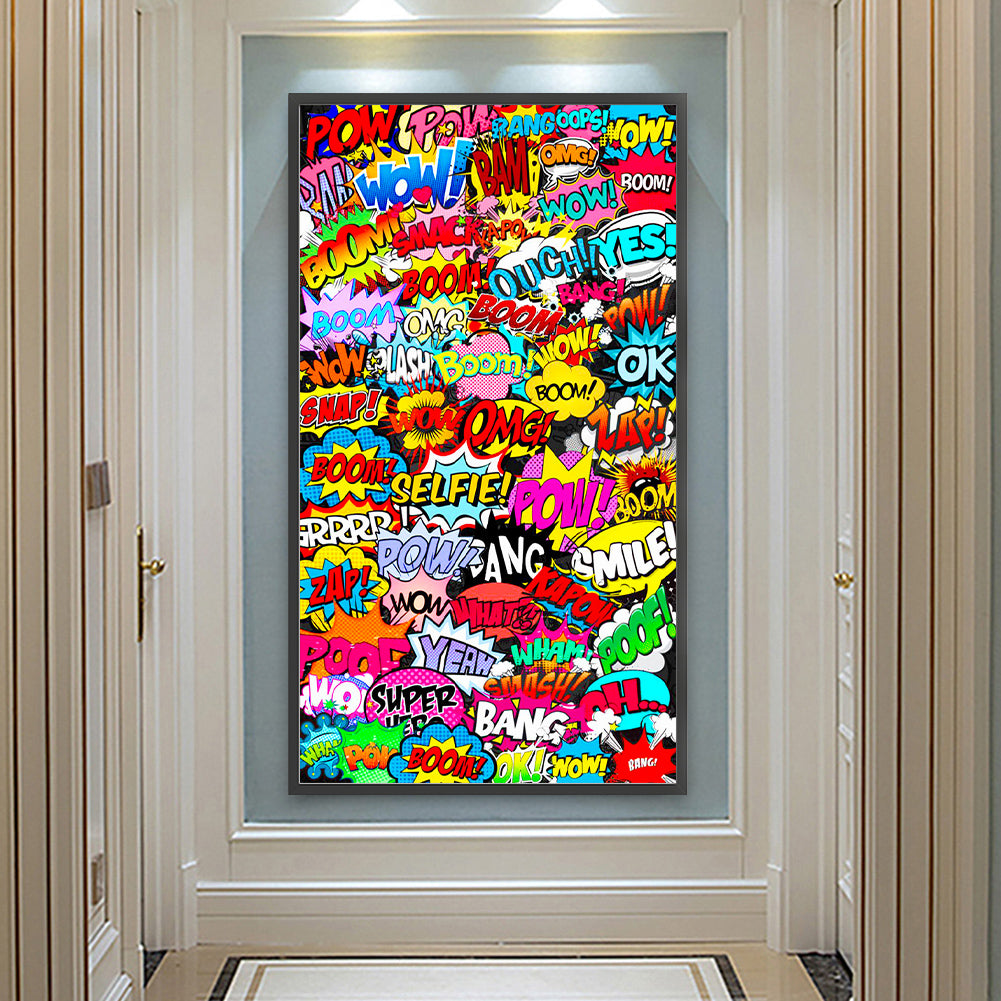 Cartoon Sound Effects - Full Round Drill Diamond Painting 40*70CM