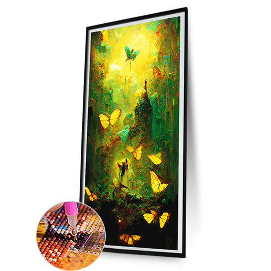 Butterfly Ruins - Full Round Drill Diamond Painting 40*80CM