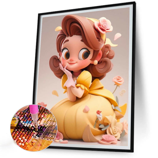 Princess Belle - Full Round Drill Diamond Painting 30*40CM