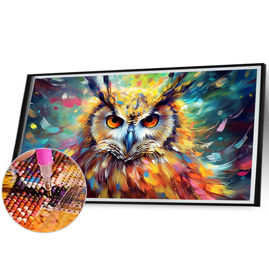 Owl - Full Round Drill Diamond Painting 70*40CM