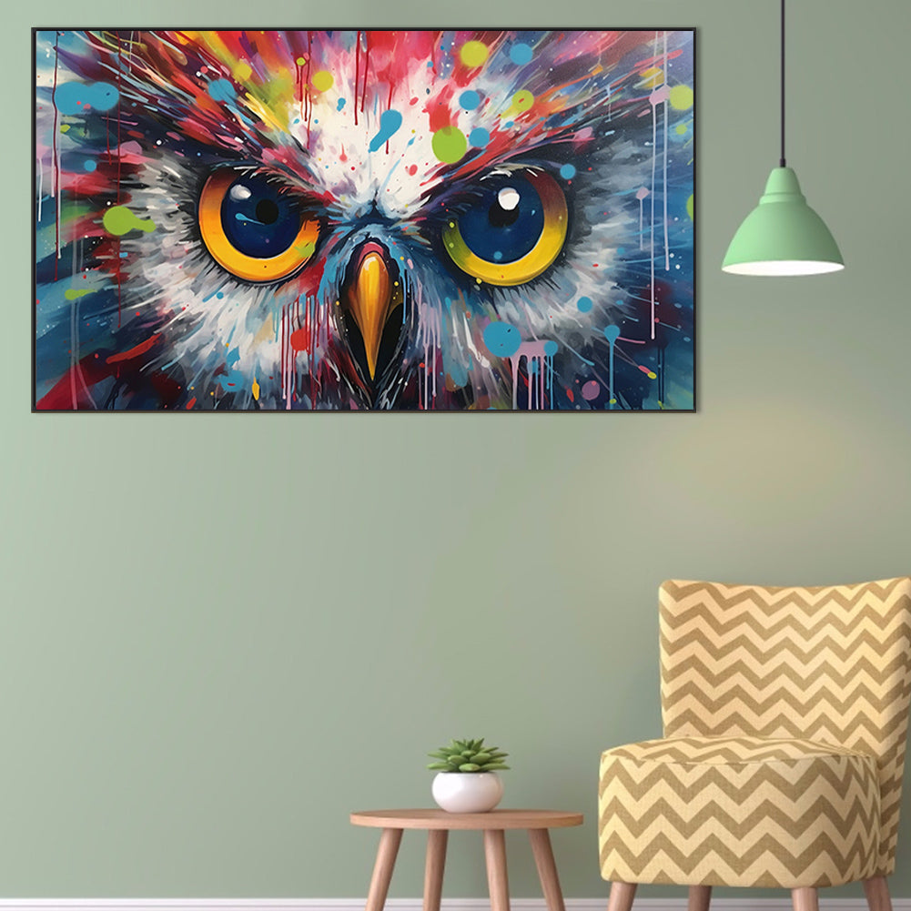 Owl - Full Round Drill Diamond Painting 70*40CM