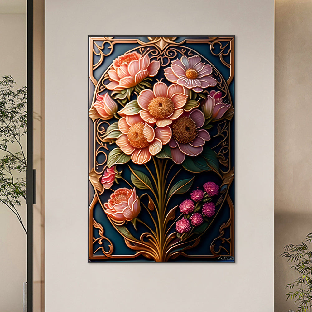 Flowers And Plants - Full Round Drill Diamond Painting 45*70cm