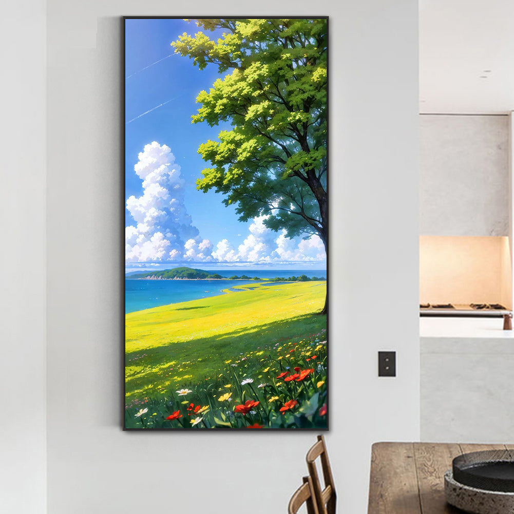 Grassland - Full Round Drill Diamond Painting 40*80CM