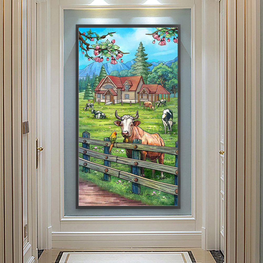 Cattle Factory - Full Round Drill Diamond Painting 40*70CM
