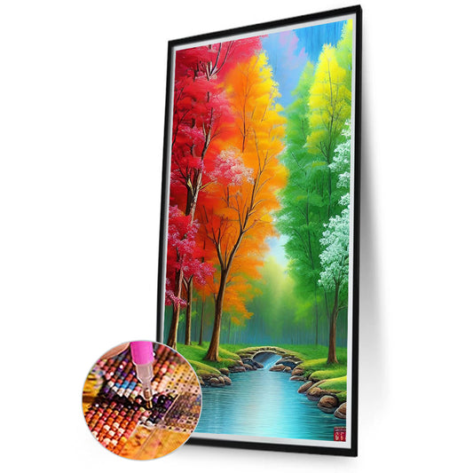 Colorful Woods - Full Round Drill Diamond Painting 45*80CM