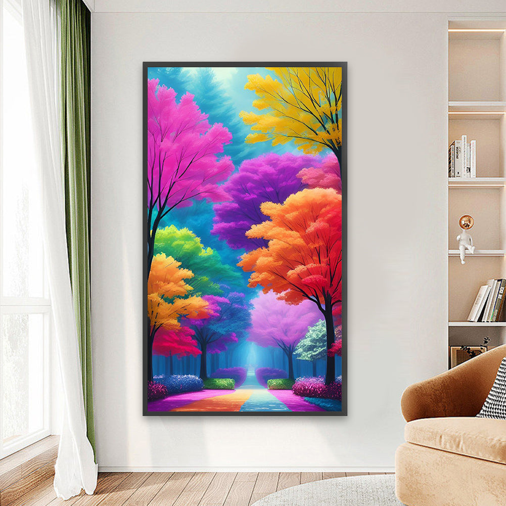 Colorful Woods - Full Round Drill Diamond Painting 45*80CM