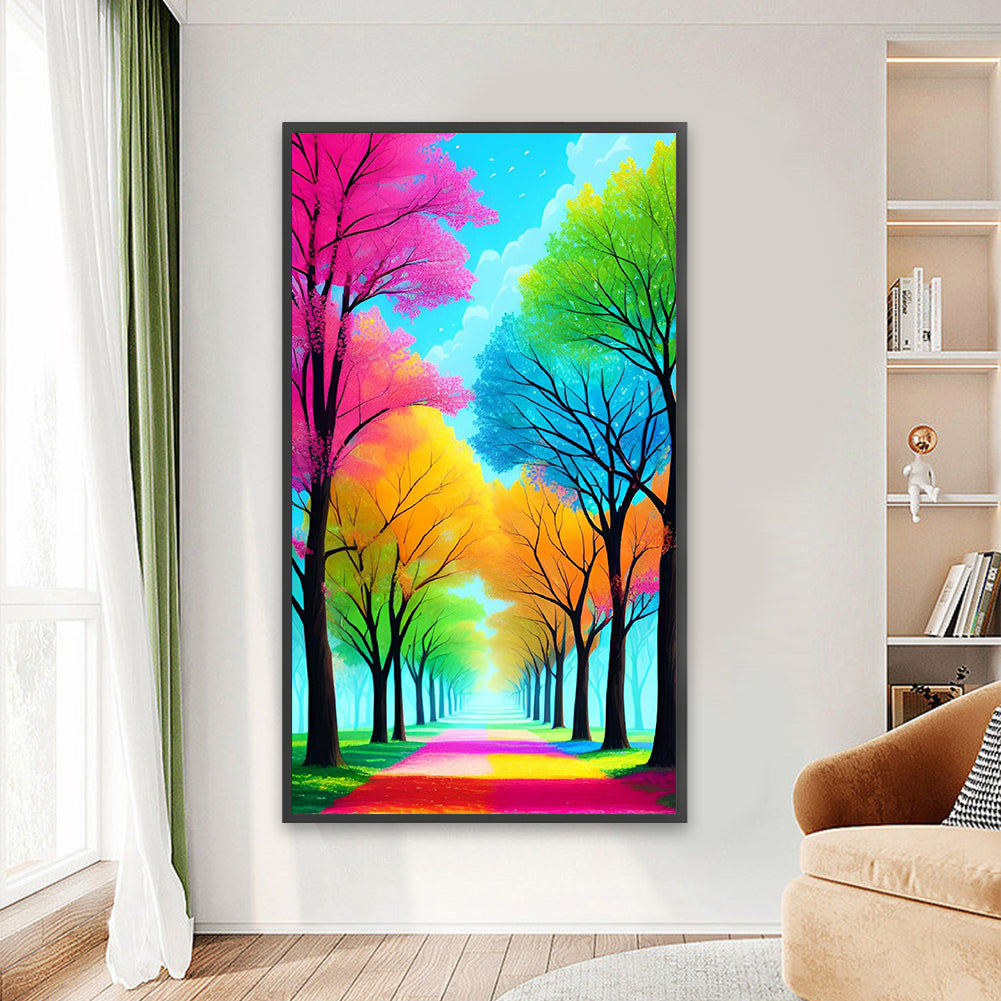 Colorful Woods - Full Round Drill Diamond Painting 45*80CM