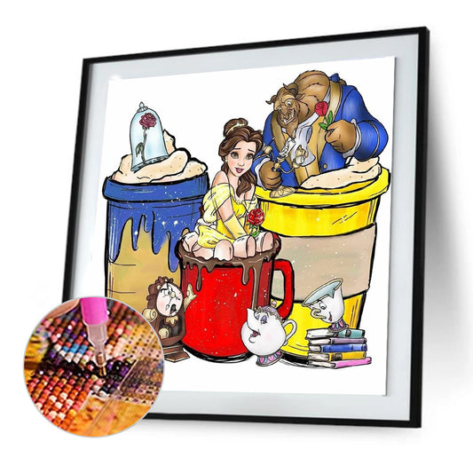 Princess Belle Mug - Full Round Drill Diamond Painting 30*30CM