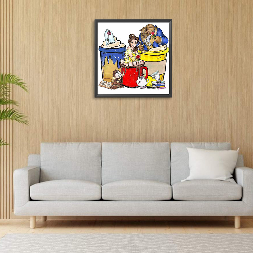 Princess Belle Mug - Full Round Drill Diamond Painting 30*30CM