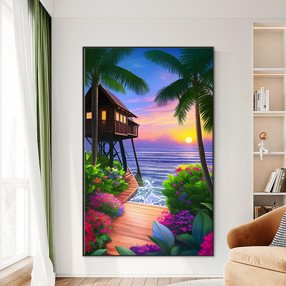 Seaside Scenery - Full Round Drill Diamond Painting 50*80CM