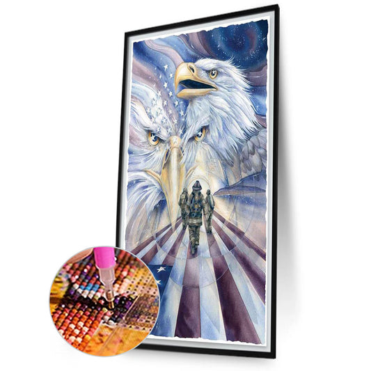 Wolf And Eagle - Full Square Drill Diamond Painting 60*100CM