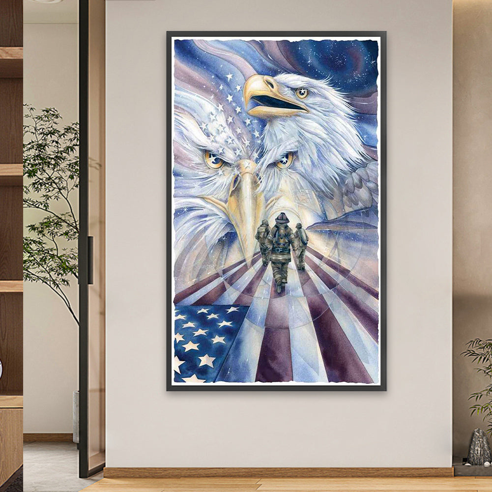 Wolf And Eagle - Full Square Drill Diamond Painting 60*100CM