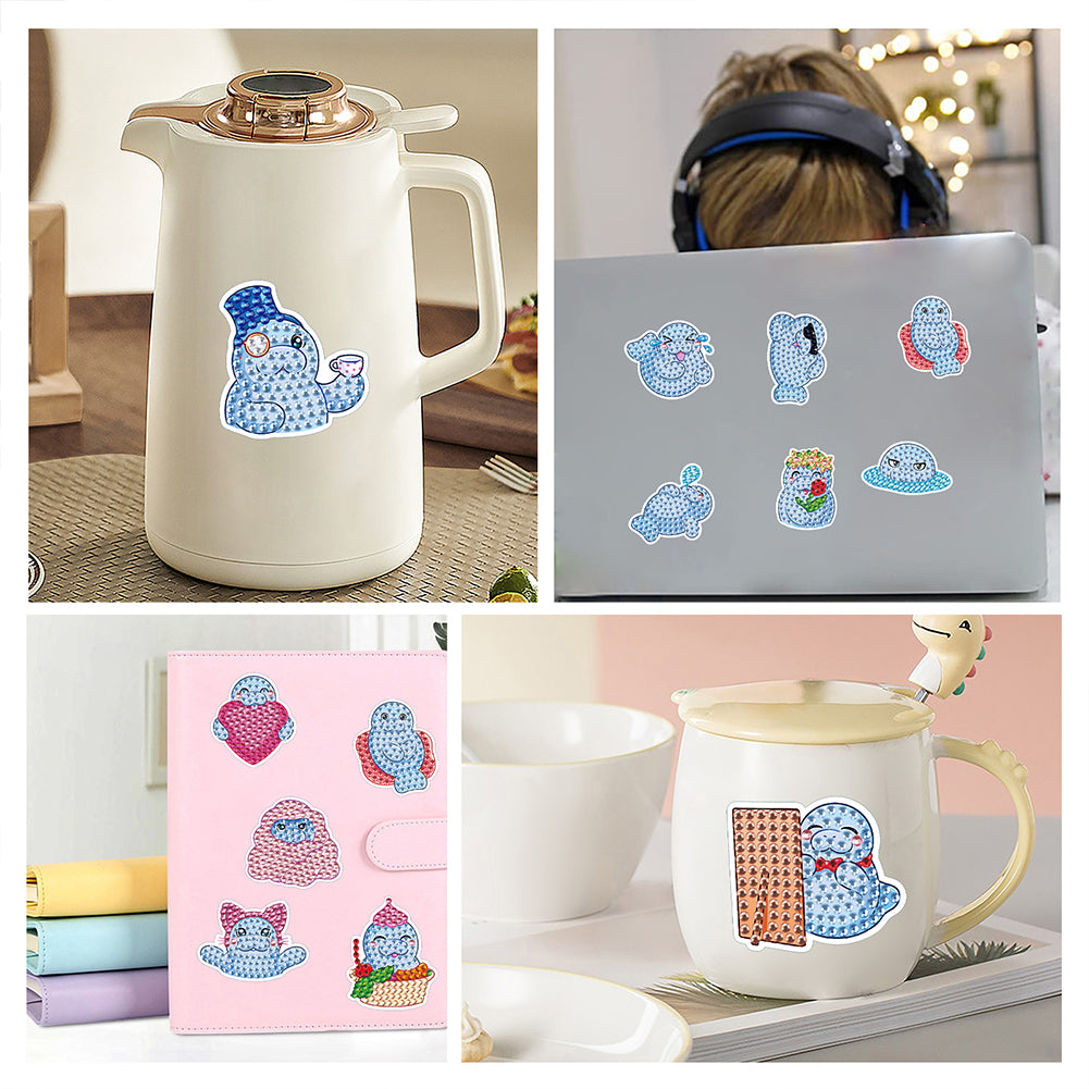 DIY Child Stickers Toy Animals Diamond Stickers Cartoon for Kids Adult Beginners