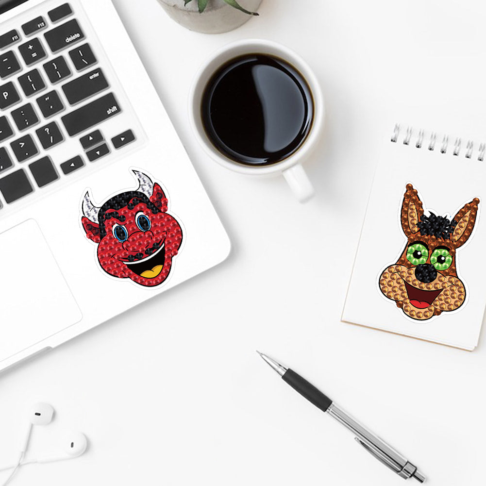 DIY Child Stickers Toy Animals Diamond Stickers Cartoon for Kids Adult Beginners