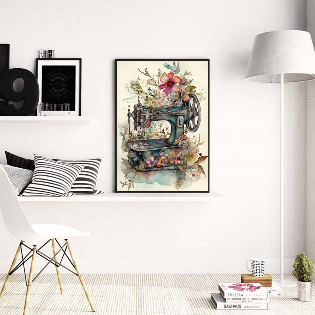 Sewing Machine - Full Round Drill Diamond Painting 30*40CM