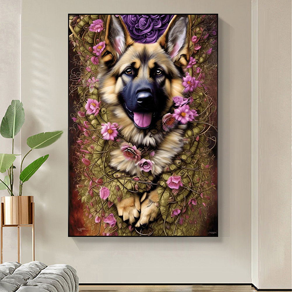 Wolf Dog - Full Round Drill Diamond Painting 40*60CM