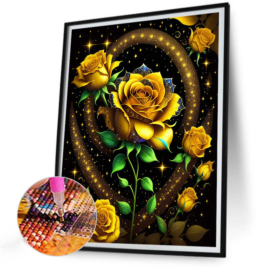Glitter Rose - Full Round Drill Diamond Painting 30*40CM
