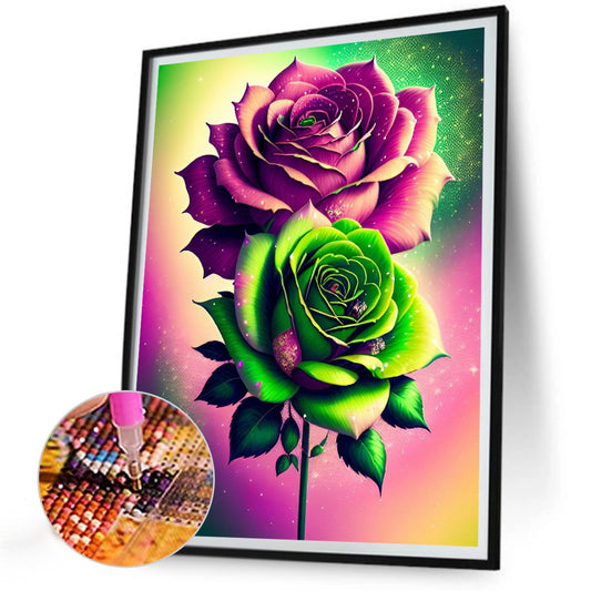 Glitter Rose - Full Round Drill Diamond Painting 30*40CM