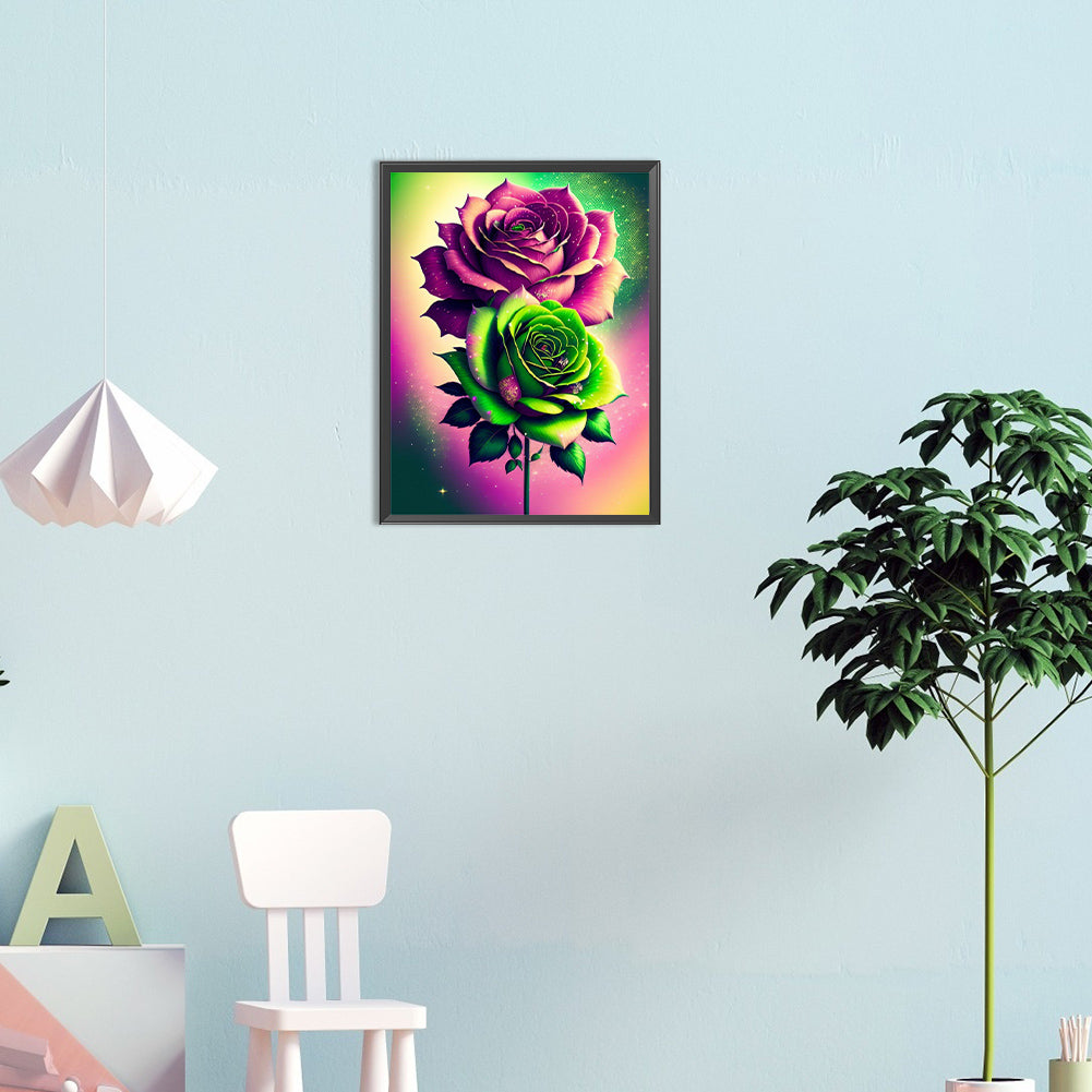 Glitter Rose - Full Round Drill Diamond Painting 30*40CM