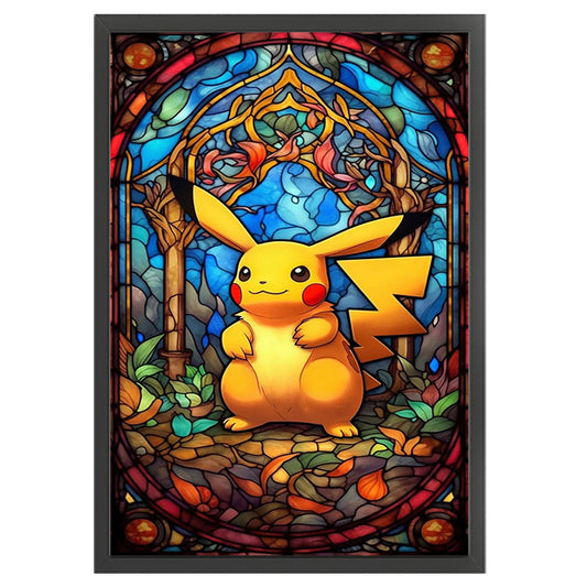 Glass Painting-Pikachu - 11CT Stamped Cross Stitch 40*60CM