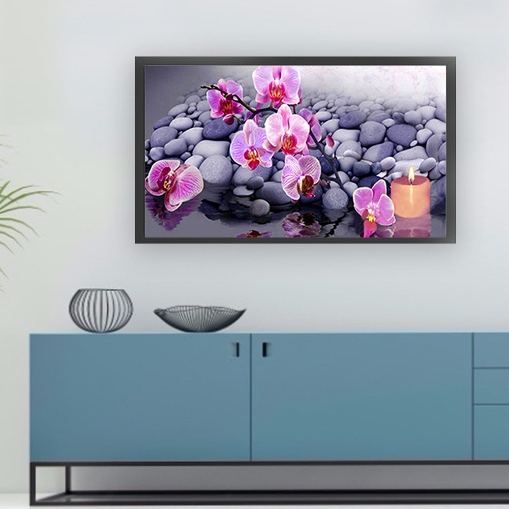 Phalaenopsis - 11CT Stamped Cross Stitch 70*40CM