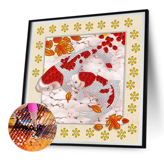 3D Fish Painting - Special Shaped Drill Diamond Painting 30*30CM
