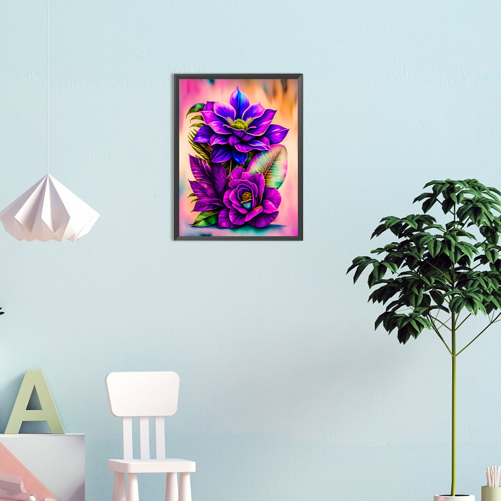 Falling Flowers - Full Round Drill Diamond Painting 30*40CM