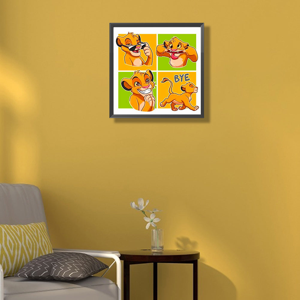 Lion King - Full Round Drill Diamond Painting 40*40CM