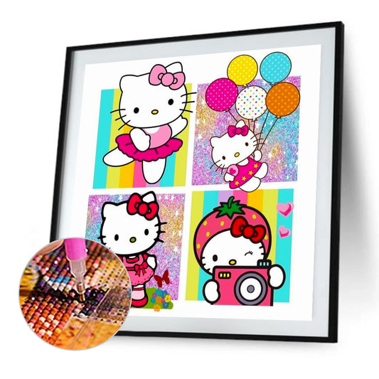 Hello Kitty - Full Round Drill Diamond Painting 40*40CM