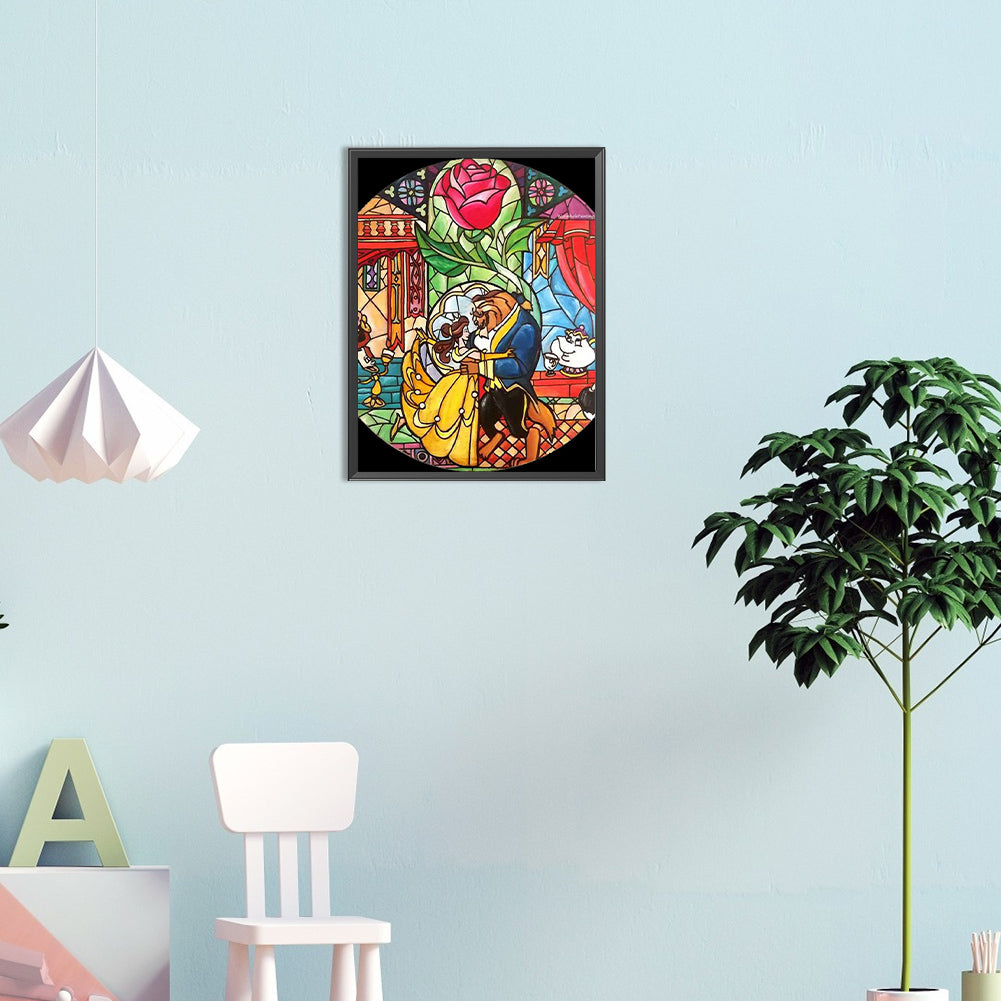 Beauty And The Beast - Full Round Drill Diamond Painting 30*40CM