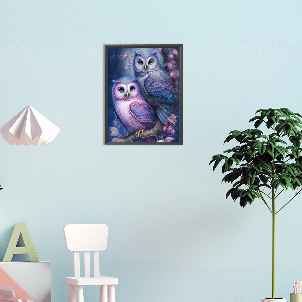 Night Owl - Full Round Drill Diamond Painting 30*40CM