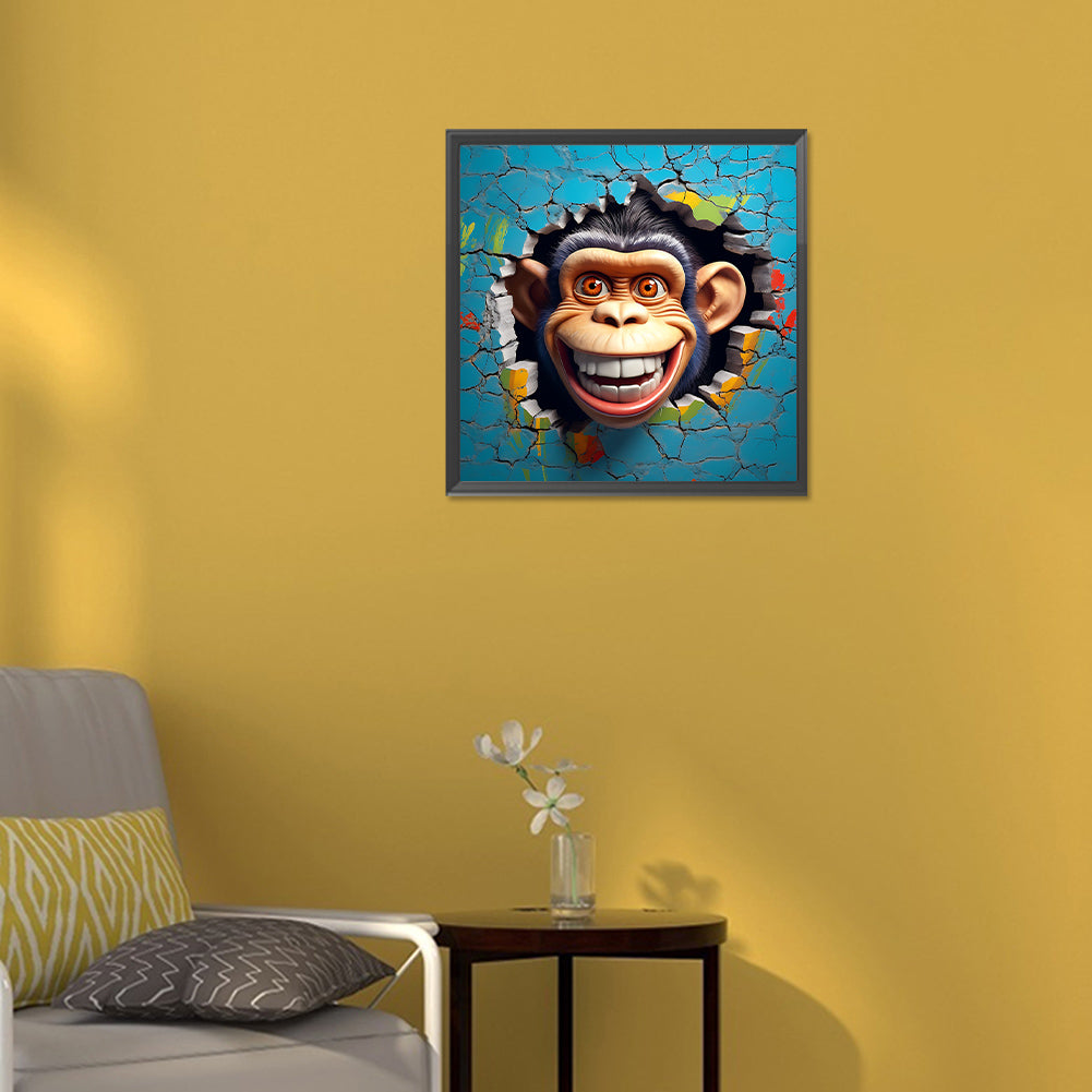 Small Animals Breaking Through The Wall - Full Round Drill Diamond Painting 30*30CM