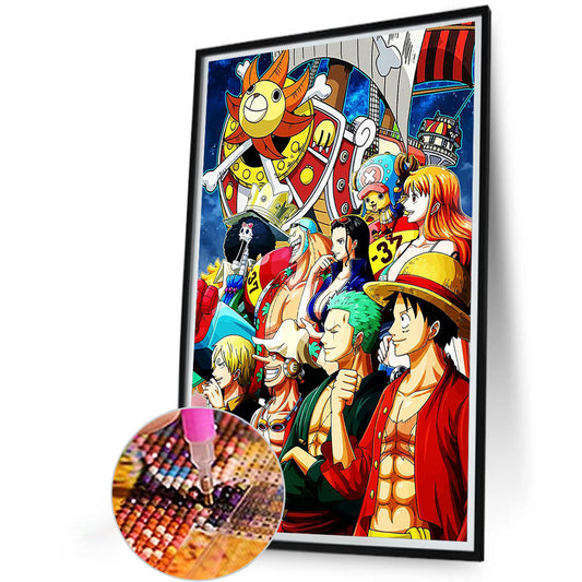 One Piece Family Portrait - Full Round Drill Diamond Painting 40*60CM
