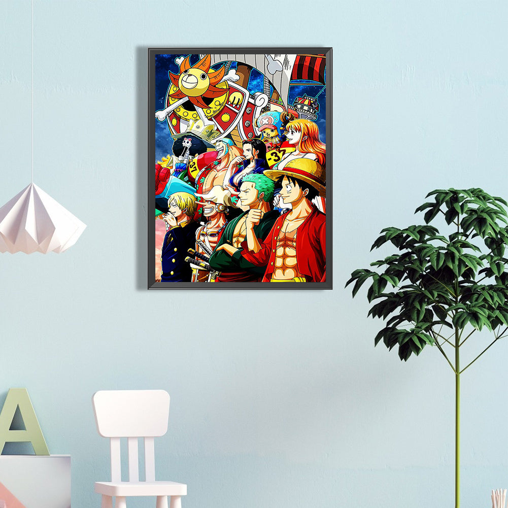 One Piece Family Portrait - Full Round Drill Diamond Painting 40*60CM