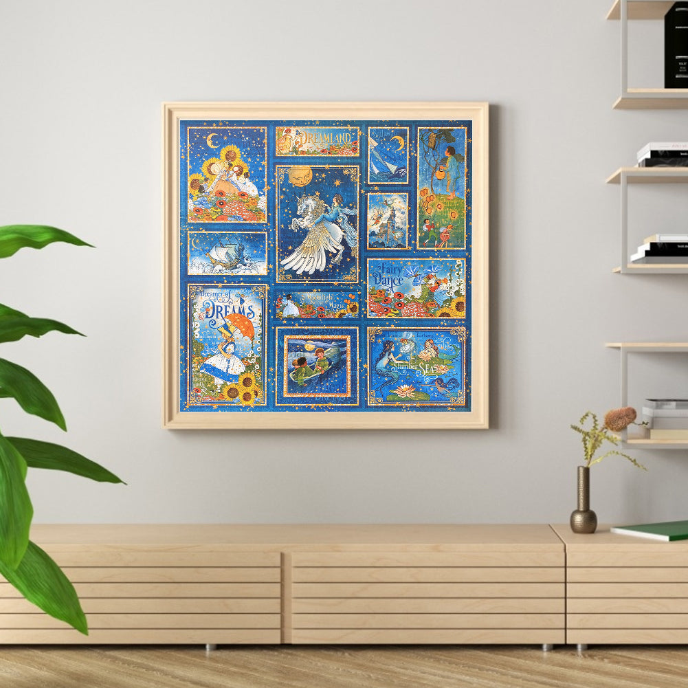 Fairy Tale Dreamland - 11CT Stamped Cross Stitch 50*50CM