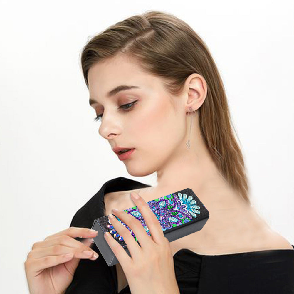 DIY Diamond Painting Eyeglass Case Mandala Flowers Sunglasses Cases Storage Case