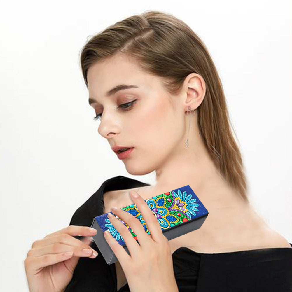 DIY Diamond Painting Eyeglass Case Mandala Flowers Sunglasses Cases Storage Case