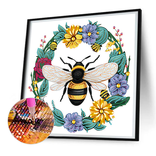 Little Bee - Special Shaped Drill Diamond Painting 30*30CM