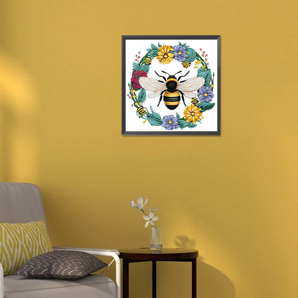 Little Bee - Special Shaped Drill Diamond Painting 30*30CM
