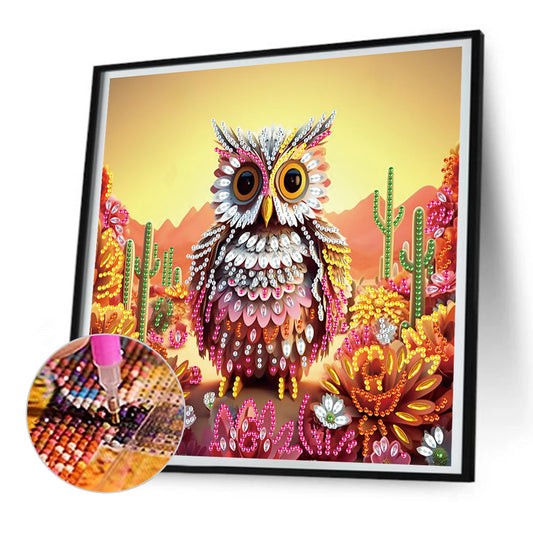 Owl - Special Shaped Drill Diamond Painting 30*30CM